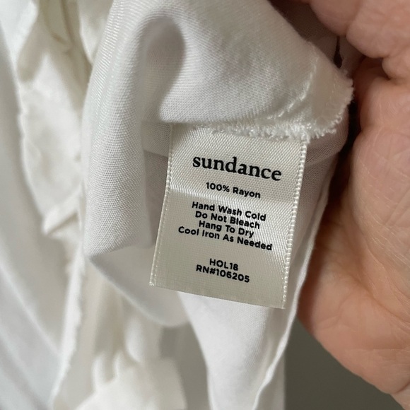 Sundance Boho Ruffle Front Button Down Blouse - Picture 8 of 8